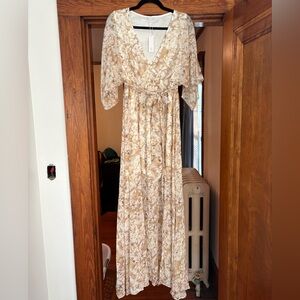 Baltic Born Cream Floral Maxi Dress